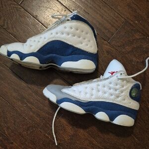 Nike AIR Jordan Kids White and Blue Sneakers